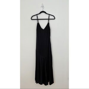 Zara | black satin slip dress